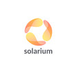 Vector logo design template for solarium. Sun abstract icons.