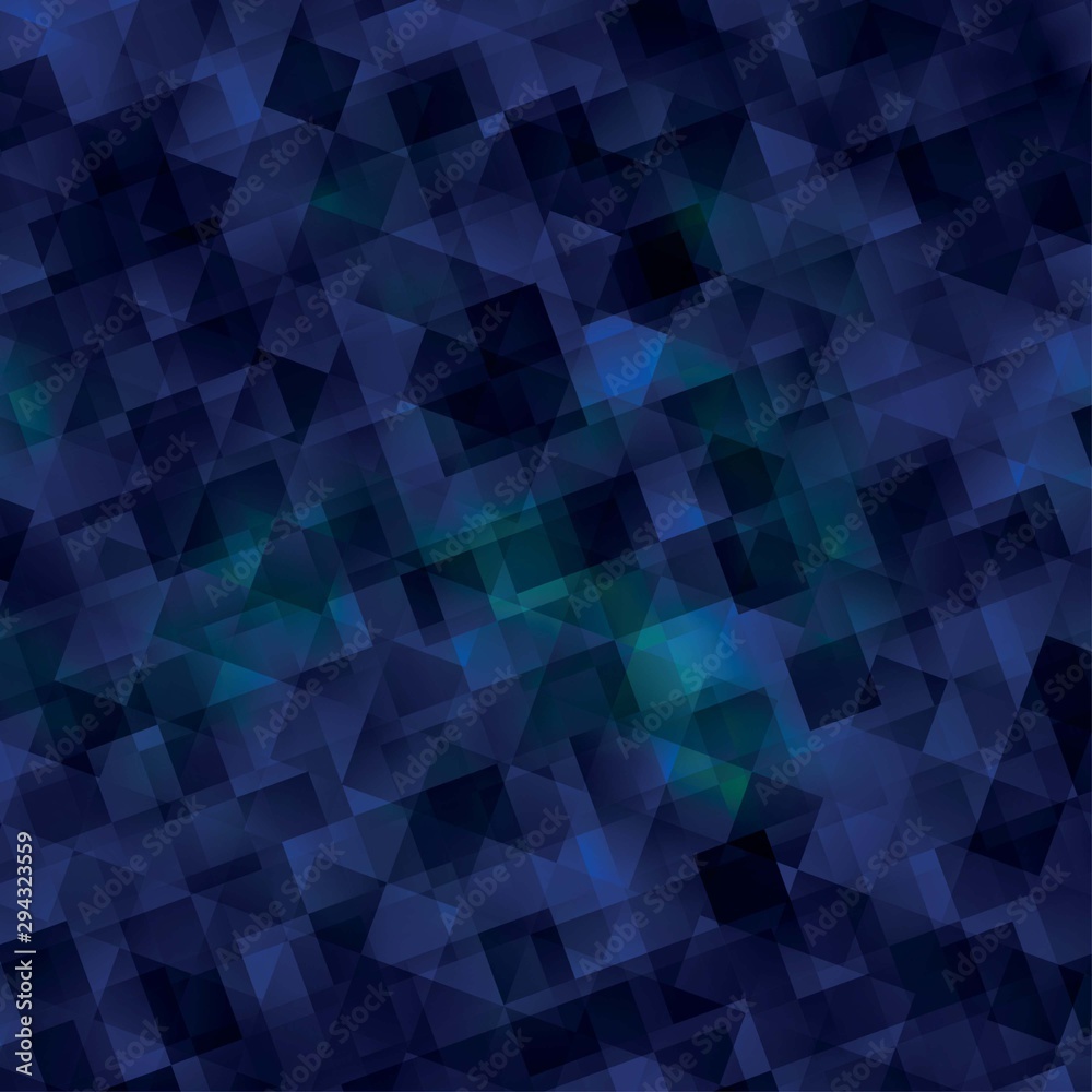 Light BLUE vector template with crystals, triangles.