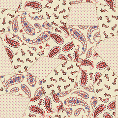 Beautiful paisley design patchwork pattern material,
