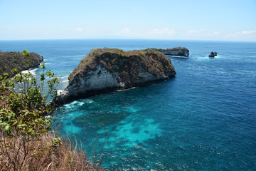 Canvas Print - rock and sea, beautiful view of Atuh Beach, Nusa Penida Island, Bali.