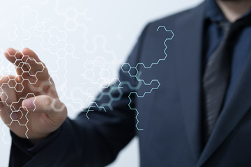 connection data code network cloud holding in hand