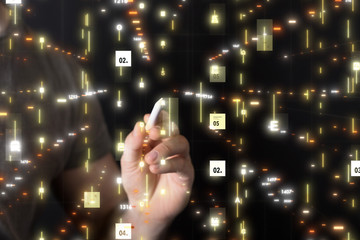 innovation futuristic digital data binary code background technology