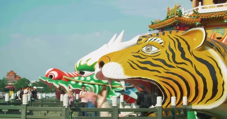 Wall Mural - of  Lotus Pond's Dragon and Tiger Pagodas. kaohsiung city. Taiwan