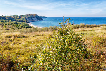 Canvas Print - peaceful seascape with steep banks