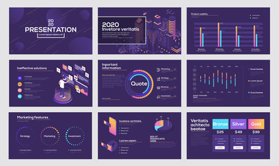 Poster - infographics slide template design 3