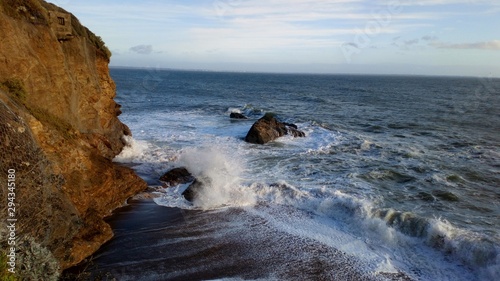 Fotografía la côte bretonne tempête vague