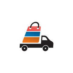 Wall Mural - Delivery car icon logo design vector template