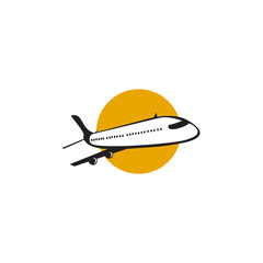 Sticker - Travel company logo design with plane icon