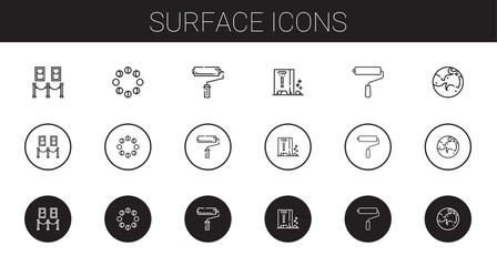 Wall Mural - surface icons set