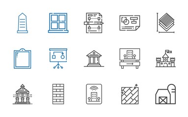 Canvas Print - architecture icons set