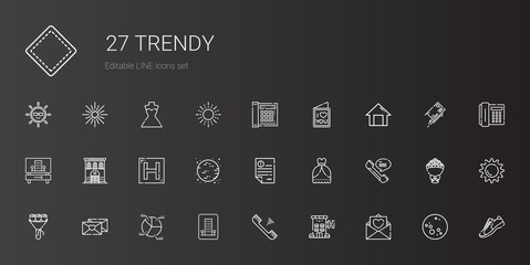 Sticker - trendy icons set