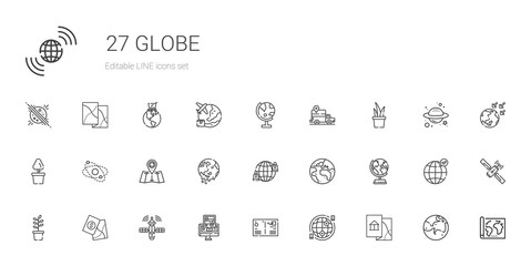 Wall Mural - globe icons set