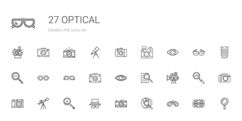 Poster - optical icons set