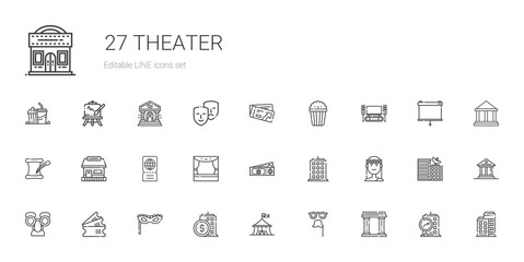 Sticker - theater icons set