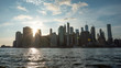 Skyline of Downtown New York City at sunset
