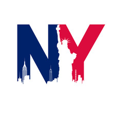 NY, New York Logo. Vector Logotype Icon.