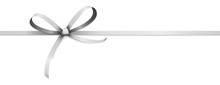 Silver Colored Ribbon Bow