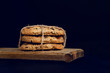 cookies on wood background