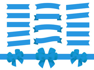 Wall Mural - glossy red ribbon vector. banner ribbon vector set