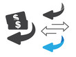© 3dwithlove - Cashback icon from Business. Flip over or turn arrow. Reverse sign