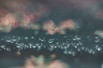 Aufkleber - Beautiful light bokeh on a  white and darkness background.