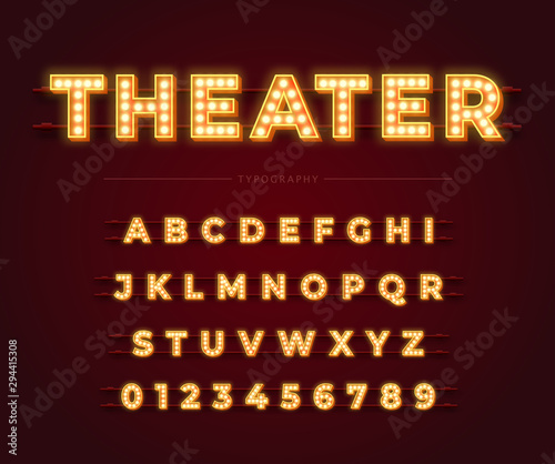 Cuadros en Lienzo 3d light bulb alphabet with red frame isolated on dark red background