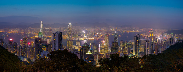 Wall Mural - Panoramic view Hong Kong city