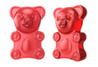 Gummy bear on a white background. Jelly bear. 3D illustration