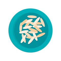 Sticker - Long rice icon. Flat illustration of long rice vector icon for web design