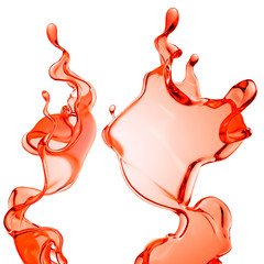 Splash fluid. 3d illustration, 3d rendering.