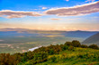 sunset over ngorongoro crater