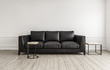 © XtravaganT - Comfortable dark grey leather sofa