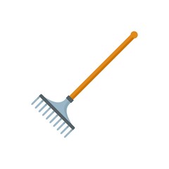 Poster - garden rake icon. flat illustration of garden rake vector icon for web design