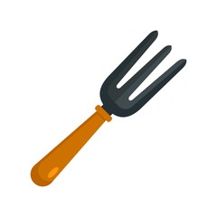Poster - hand garden rake icon. flat illustration of hand garden rake vector icon for web design