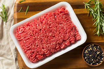 Poster - Raw Organic Red Ground Minced Beef