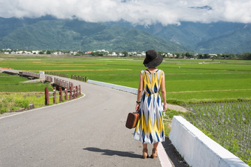 Poster - Asian woman traveling