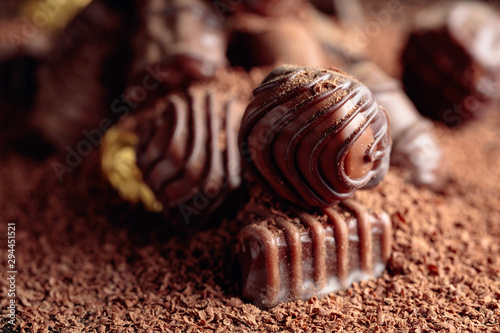 Fotomural Chocolate candies sprinkled with chocolate chips.