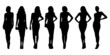 © Paula - Set of Seven Elegant Women Silhouettes