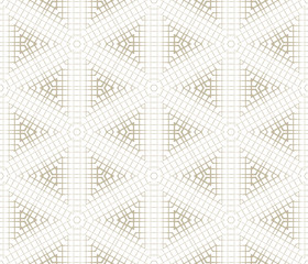 Poster - Abstract seamless geometric pattern. A fading array of many shapes.