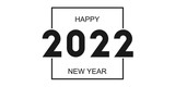 Fototapeta  - inscription in curved font 2022 on the background. Graphic design with the words happy new year. Vector illustration
