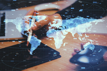 Poster - Global business and interactive concept