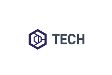 Fototapete - Abstract geometric hexagon technology logo design vector template