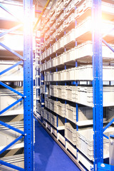 Fototapete - Interior of the new and modern warehouse space
