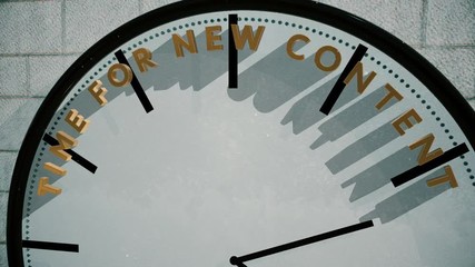 Sticker - Time for new content on clock animation