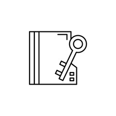 Poster - Folder lock private icon. Element of confidential line icon
