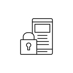 Poster - Phone lock private icon. Element of confidential line icon