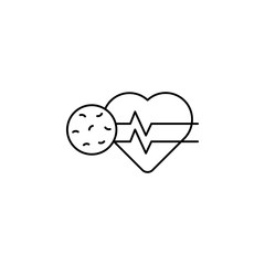 Poster - Cardiogram icon. Element of world cancer day icon