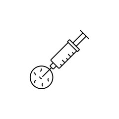 Poster - Injection, virus icon. Element of world cancer day icon