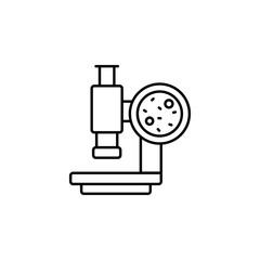 Poster - Microscope icon. Element of world cancer day icon