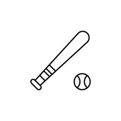 Poster - Baseball, bat and ball icon. Element of american sport icon
